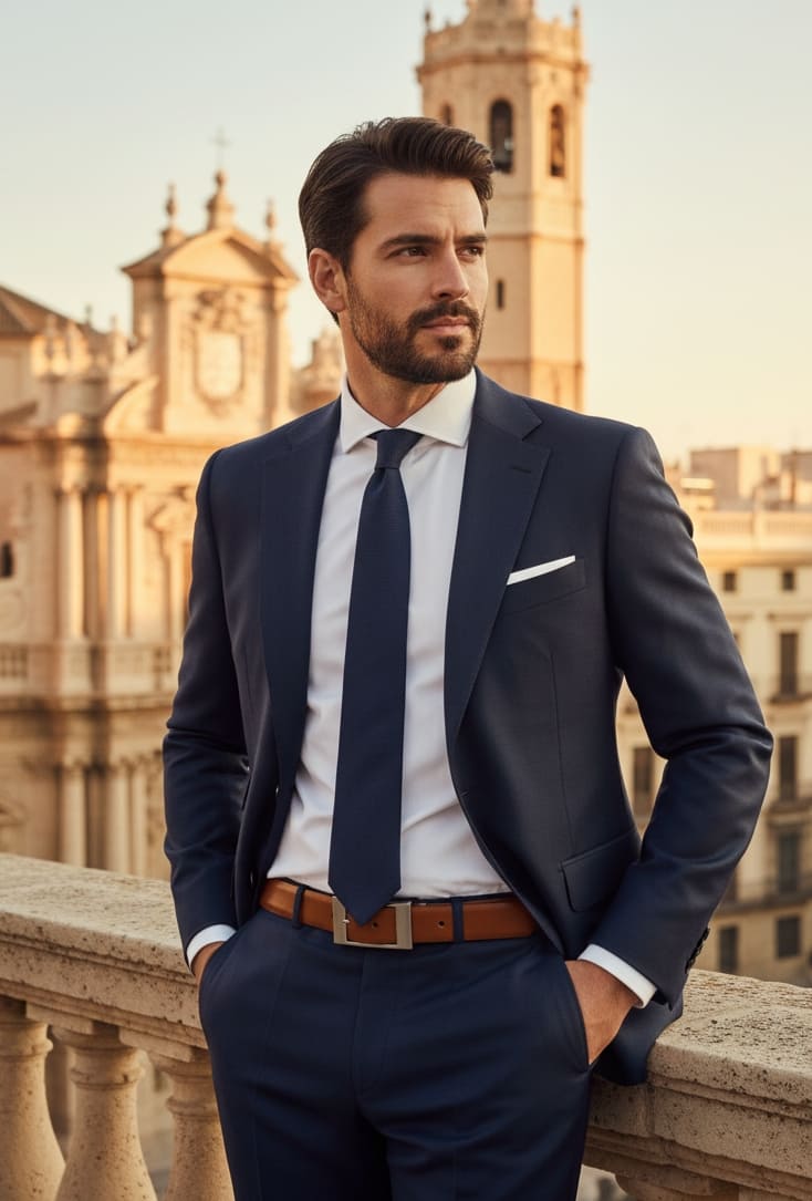 cinturon hombre traje